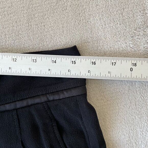 Helmut Lang Pleated Trouser Pants Women 2 Black Rayon Viscose Blend Relaxed Fit - Picture 7 of 14